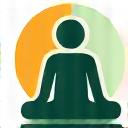 Icono de una persona meditando simbolizando gestión del estrés