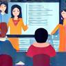 Icono de grupo de personas participando en un taller online